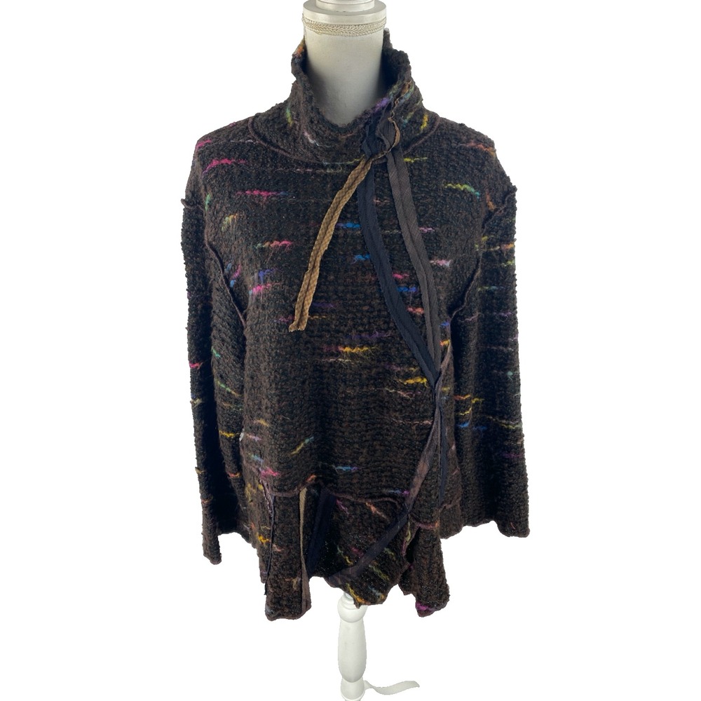Staley‎ Gretzinger M/L Art to Wear Lagenlook Boho Chunky Knit Whimsical Sweater